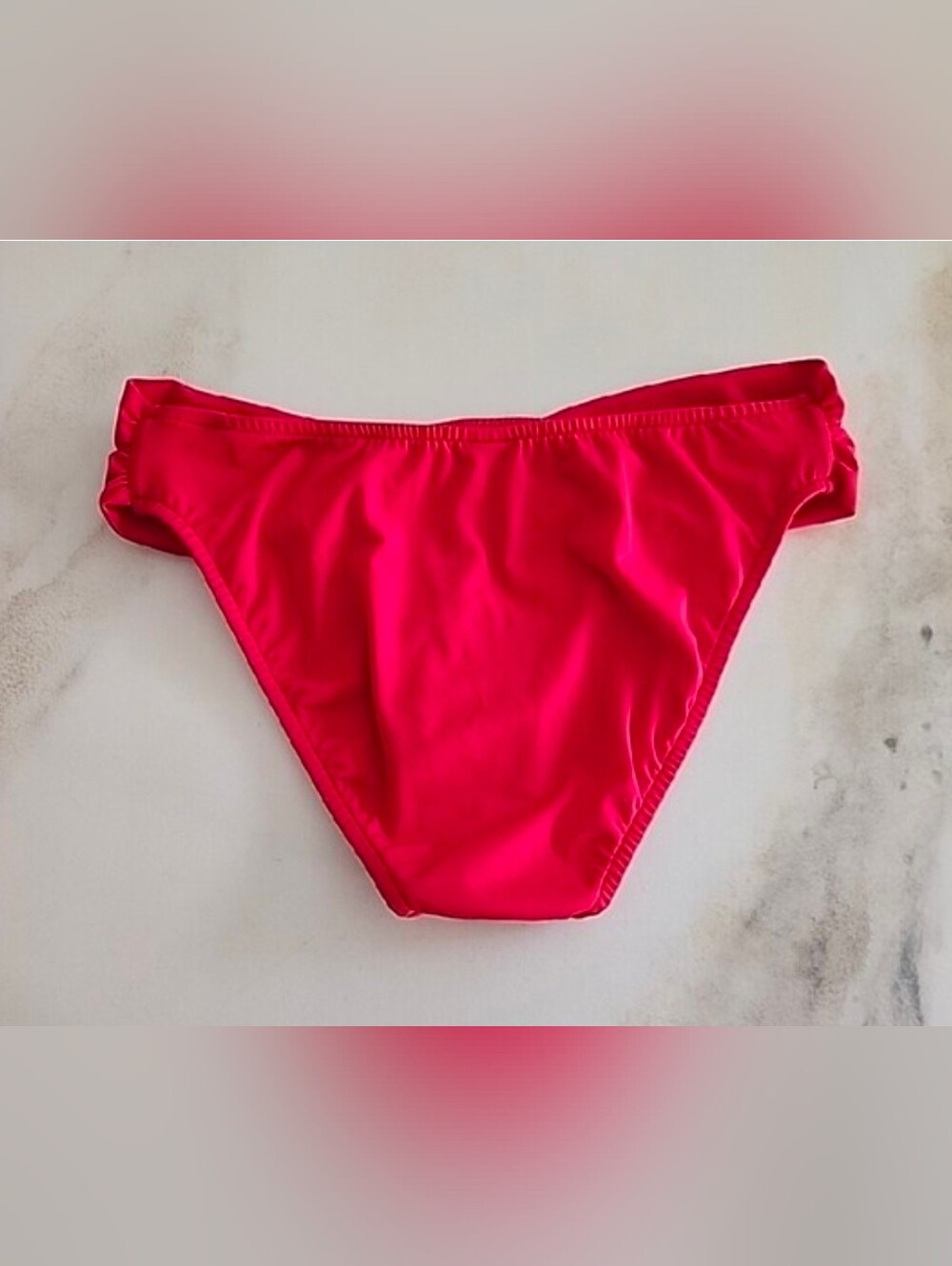 VENUS Red Bikini Bottom with Gold Accent - Picture 2 of 4